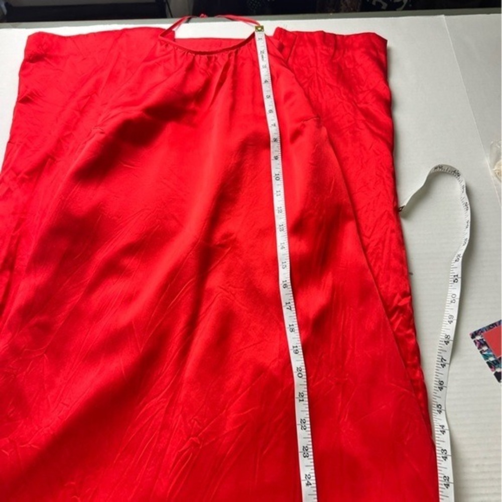 Stunning Red Halter Neck Long Maxi Dress Evening Gown - Picture 9 of 10
